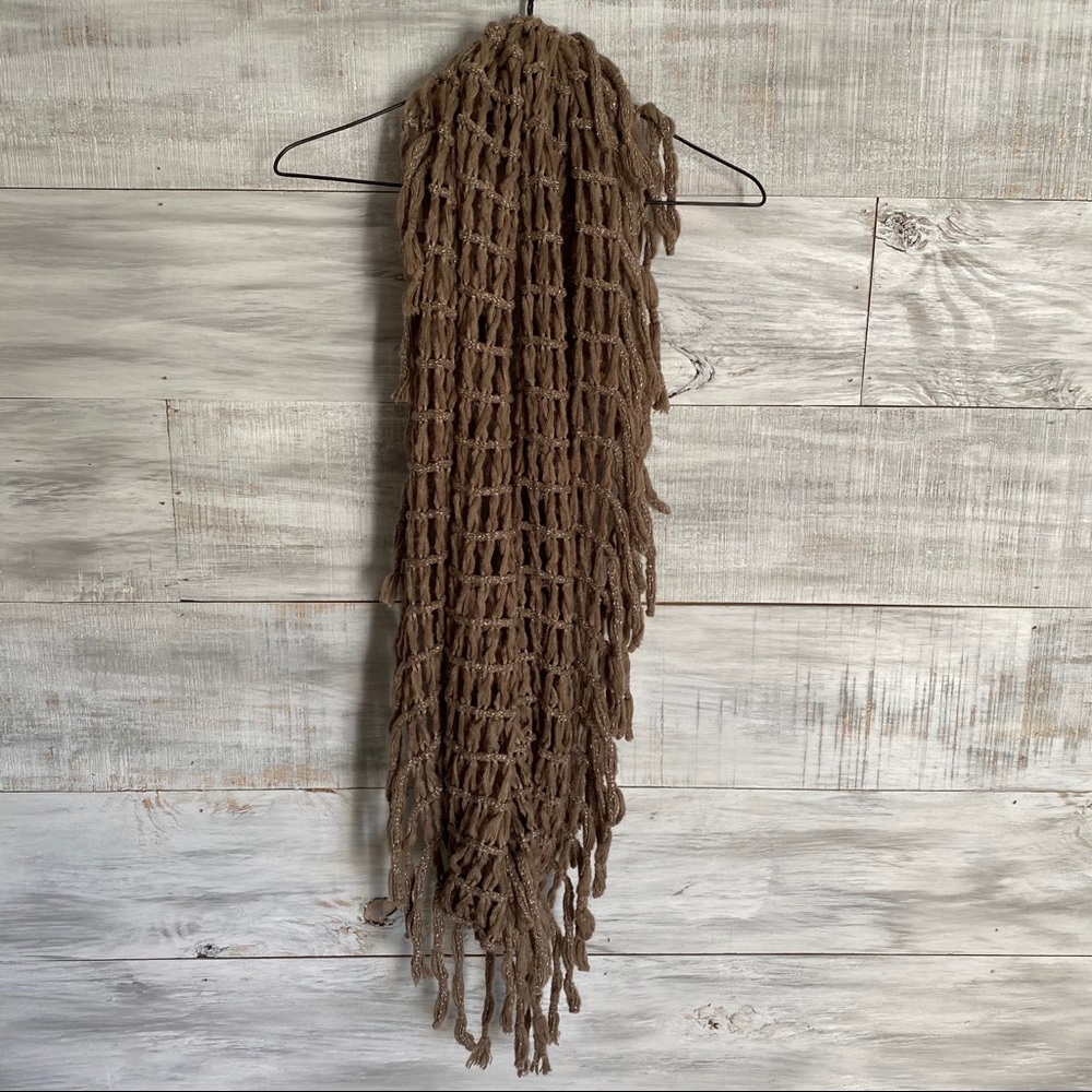 Steve Madden Knit Fringe Infinity Scarf